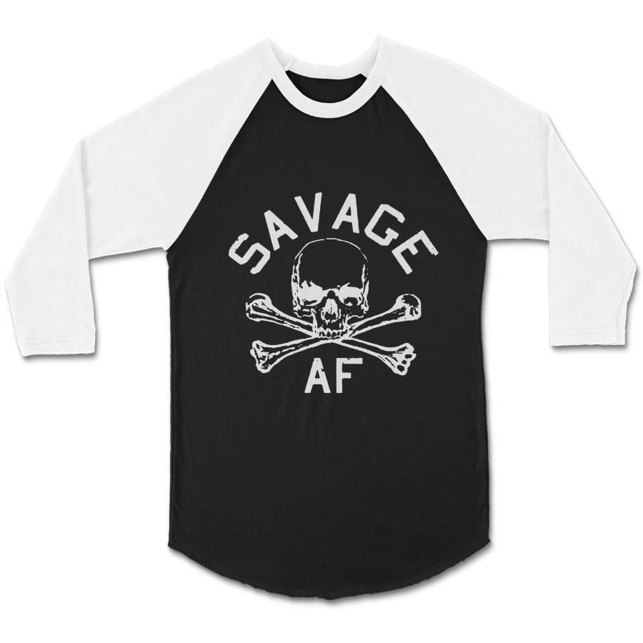 Vintage Savage Af Gym Pt Cardio Fuck Nsfw CPY Unisex 3/4 Sleeve Baseball Tee T-Shirt