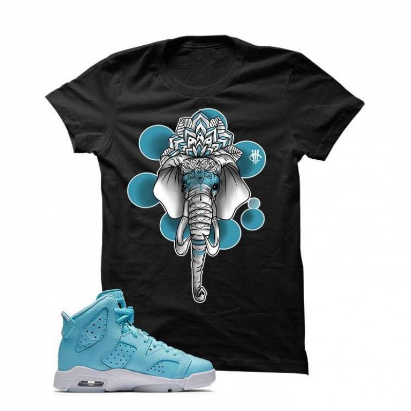 Jordan 6 Gs Still Blue Black T Shirt (Elephant)