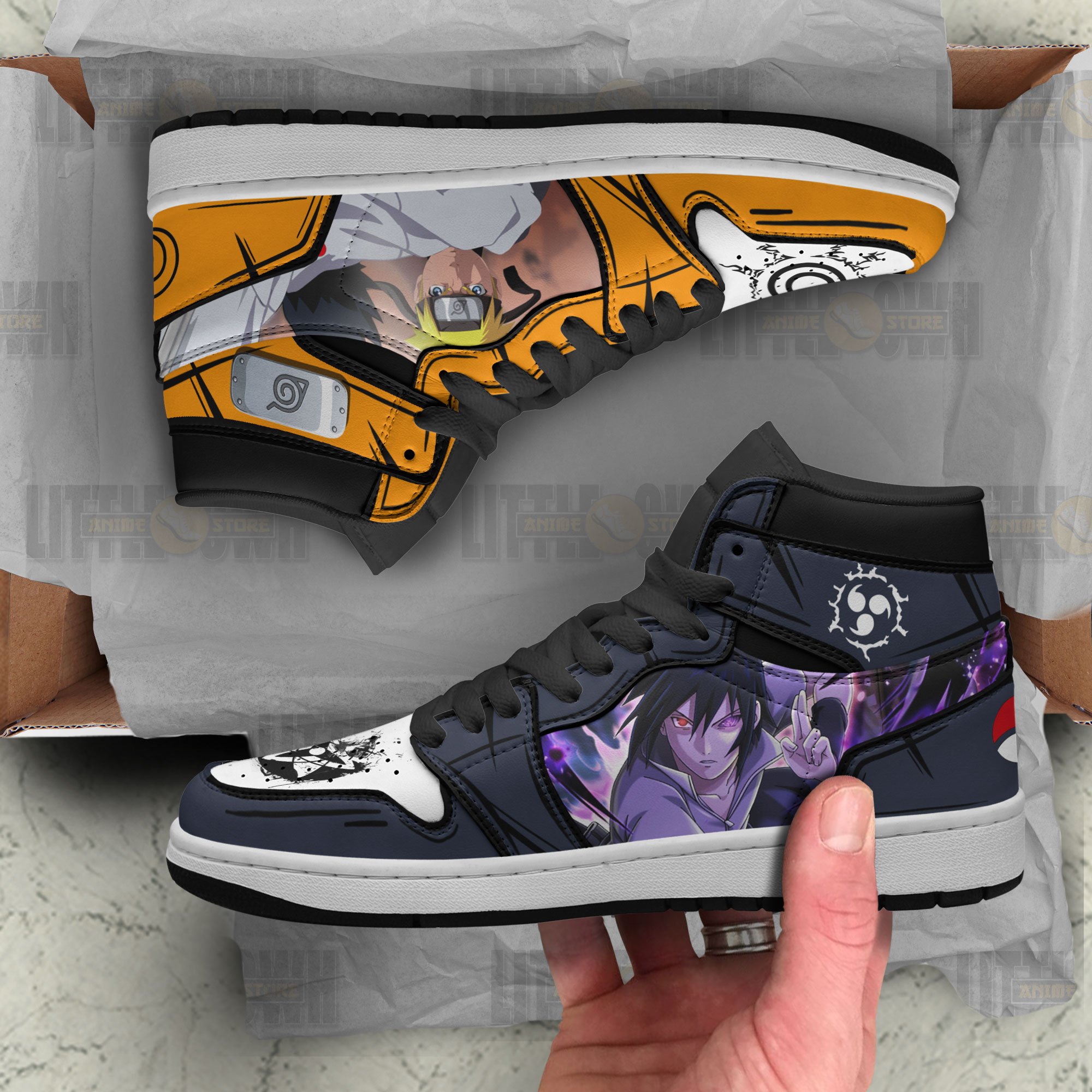 Naruto X Sasuke Jd Sneakers Custom Naruto Anime Shoes – FashionStation ...