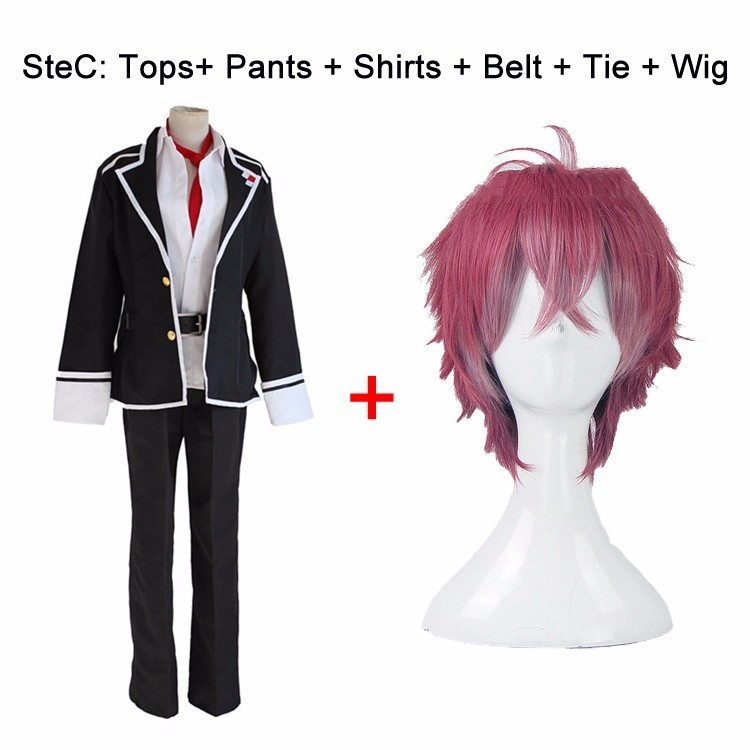 Anime Diabolik Lovers Sakamaki Ayato Cosplay Costume Full Set School Uniformen Men Women Halloween Party Outfit Blazer alx