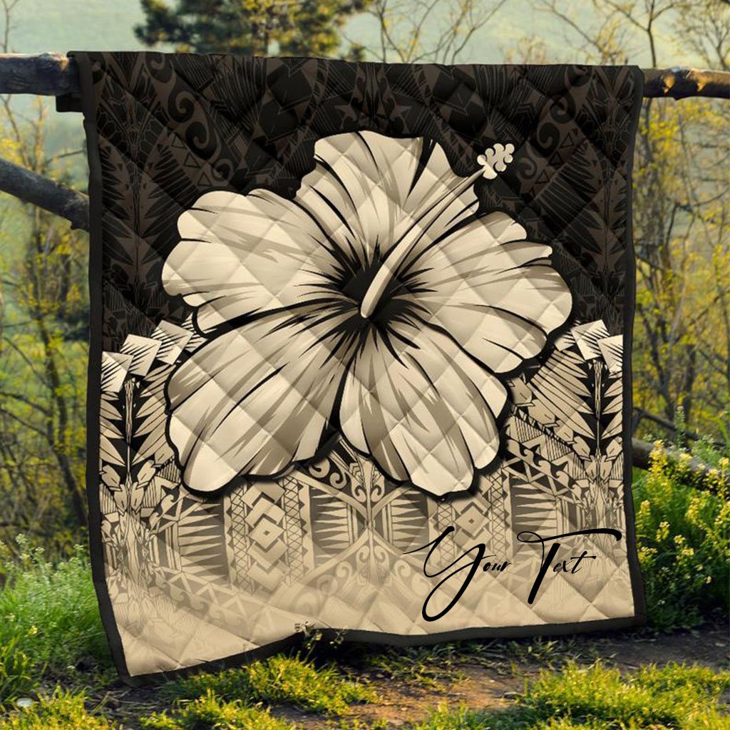 (Custom) Polynesian Premium Quilt Hibiscus Personal Signature A02