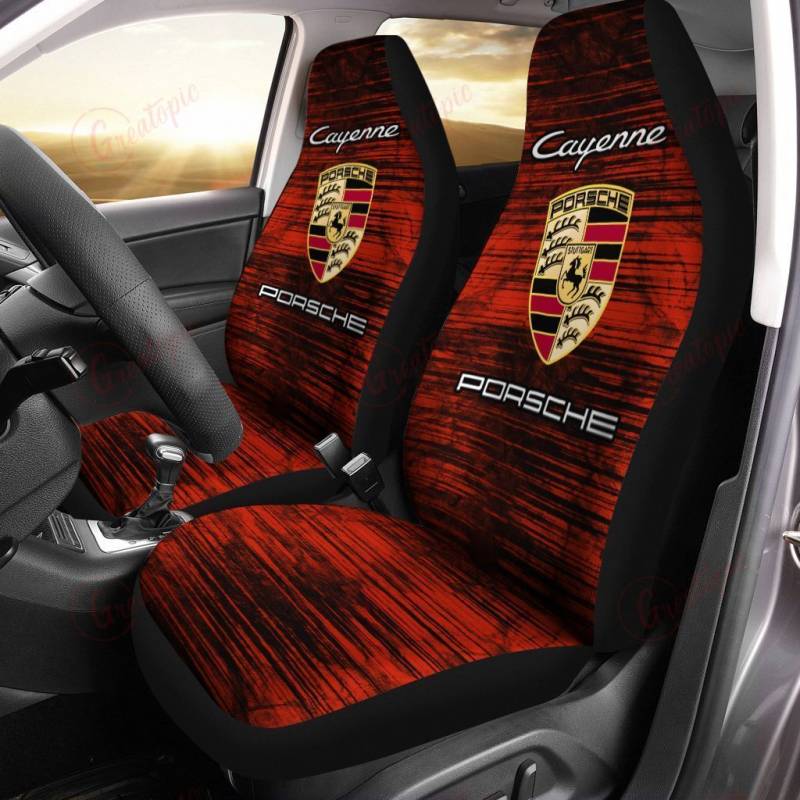 Porsche Cayenne NCT Car Seat Cover (Set of 2) Ver 1 (Orange)