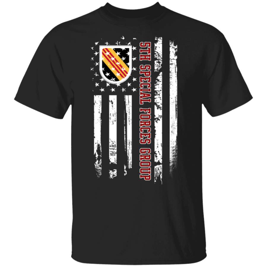 5th Special Forces Group Veteran American Flag Father’s Day Veteran’s Day Tshirt