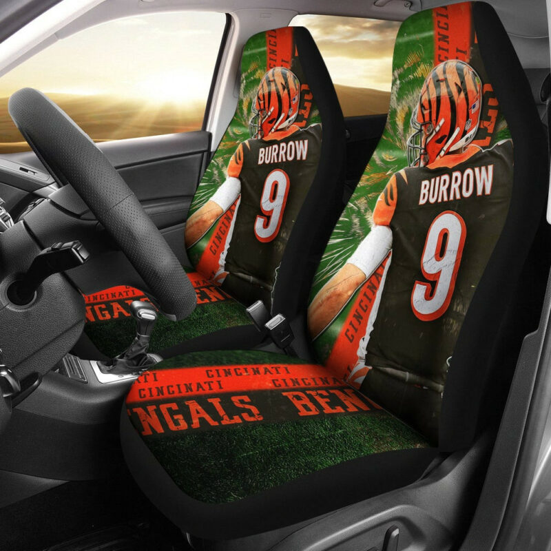 Cincinnati Bengals American Football Burrow 9 Angry Bengal Tiger Underground Car Seat Covers