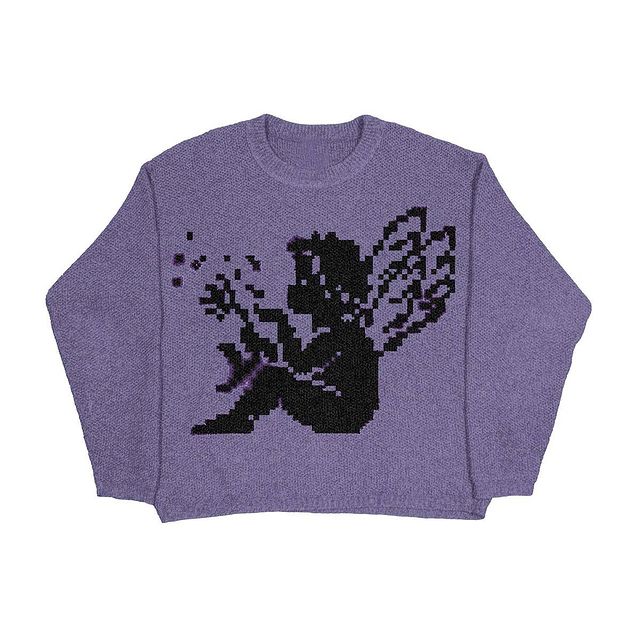 Vintage Fairy Grunge Aesthetic Sweater Women Men Goth Punk Harajuku Tops Y2k Dark Alternative Women Clothes 2022 Korean Fashion alx