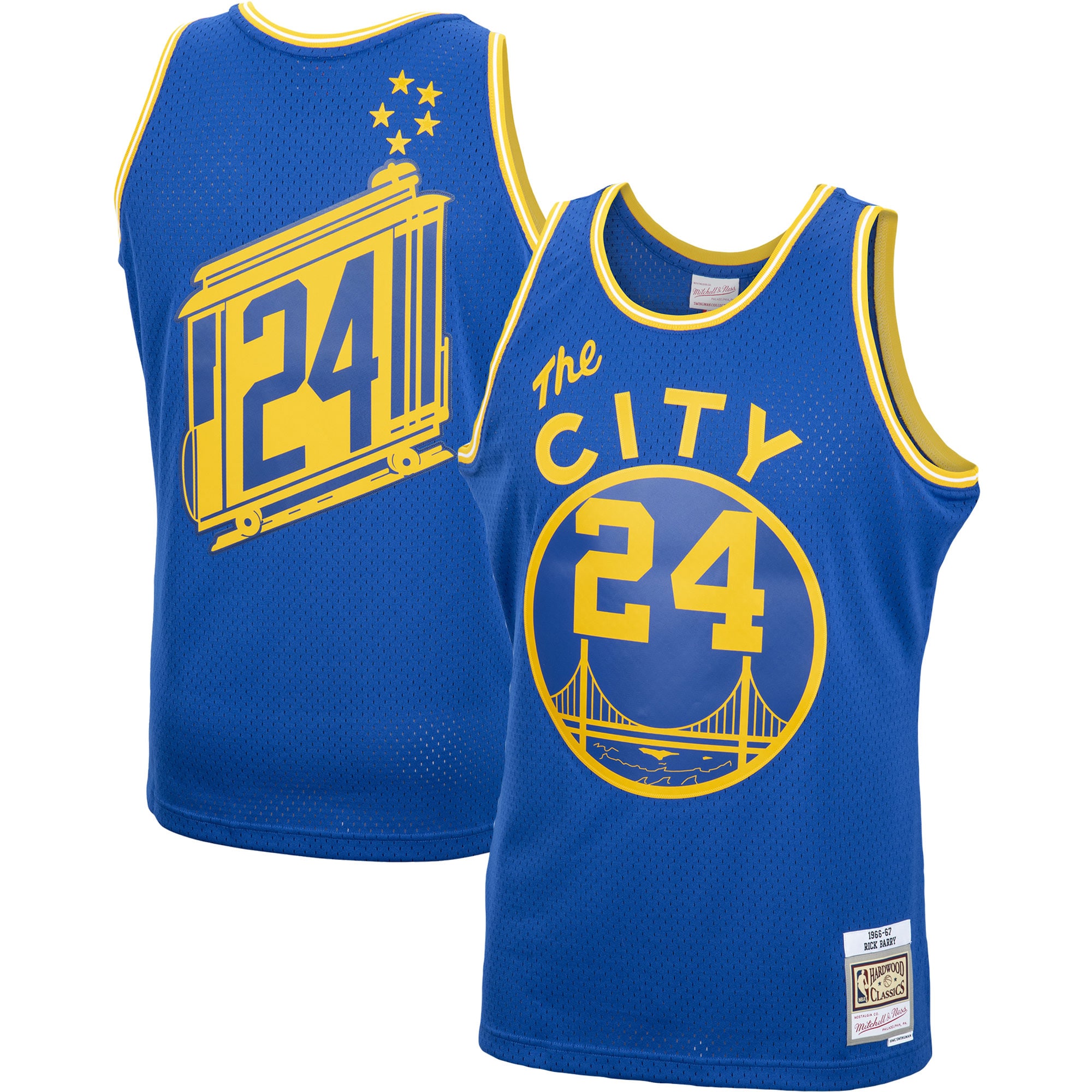 Rick Barry Golden State Warriors Mitchell & Ness 2001/02 Hardwood Classics Swingman Jersey – Royal