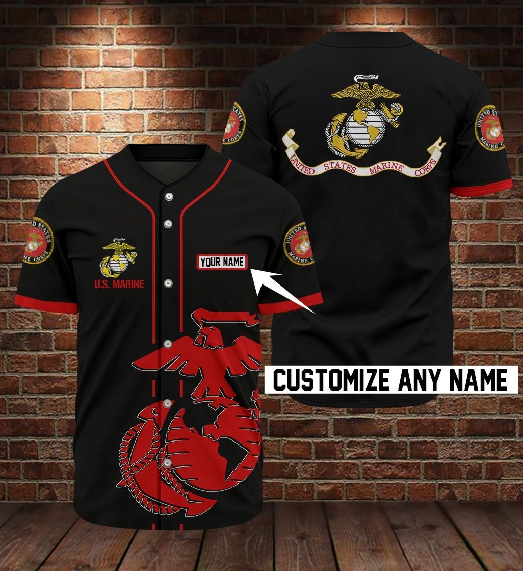 BASEBALL SHIRT – U.S MARINE CUSTOMIZED NAME