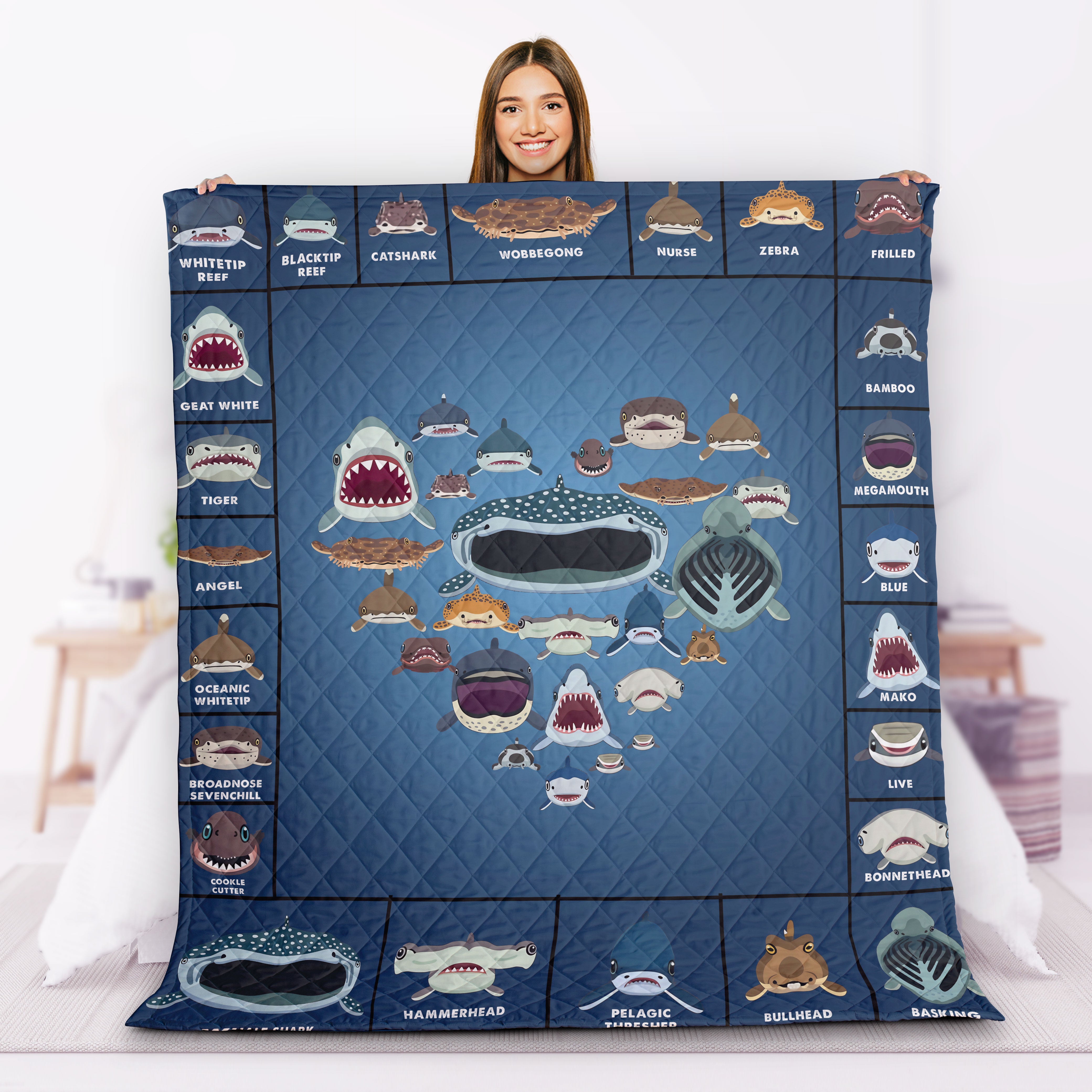 Whale Shark Quilt Blanket