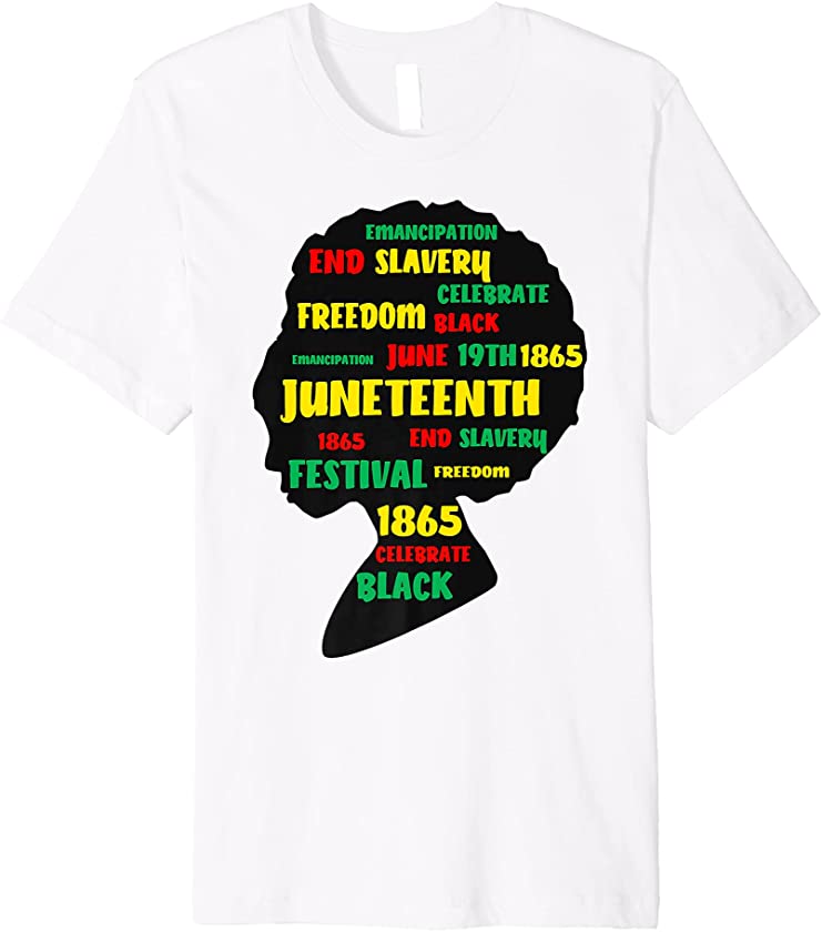 Juneteenth 1865 Black Freedom Melanin Girl Power Magic Women Premium T-Shirt