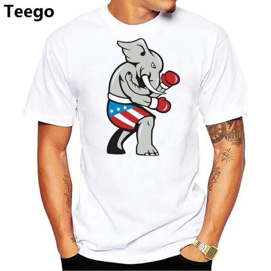 Hot Sale Men Fashion Elephant T-Shirt Funny Tee Shirts Hipster O-neck Popular Cool Tops