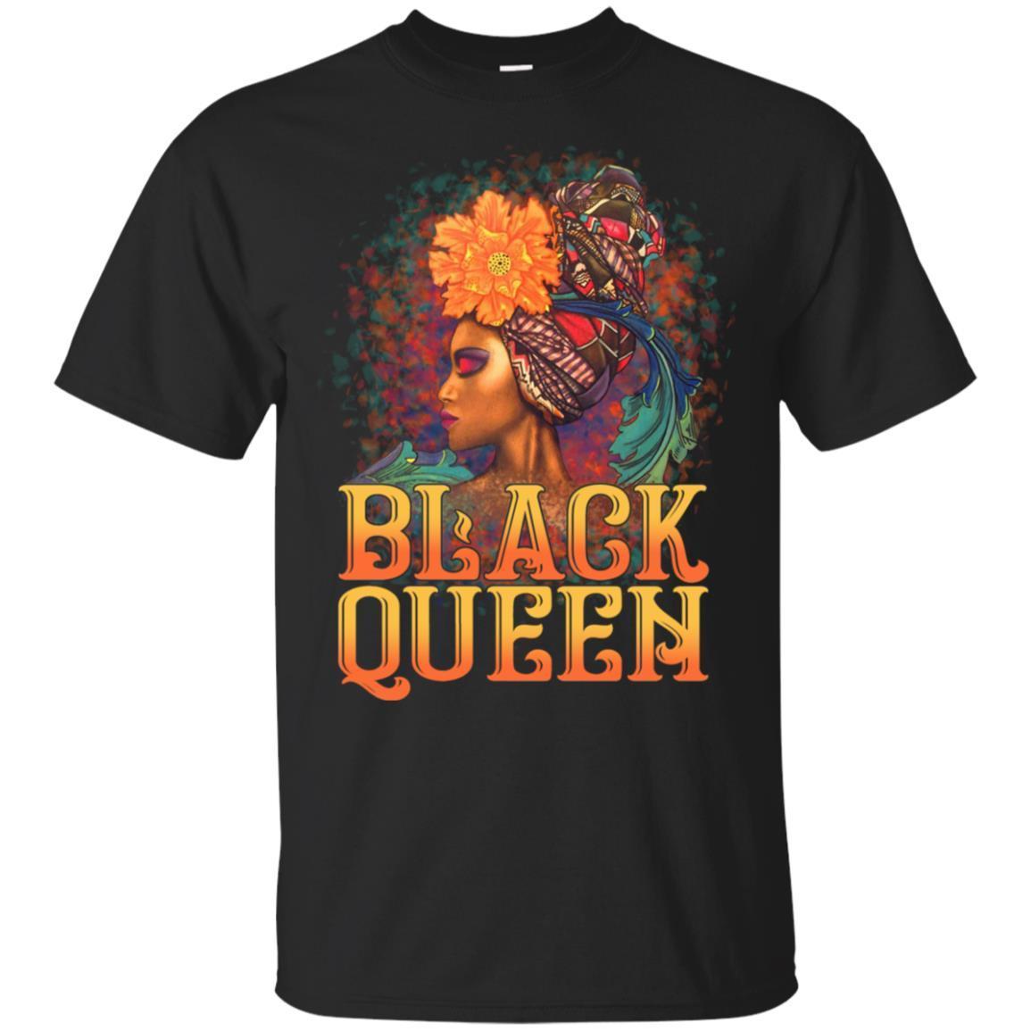 Black Queen T-Shirt African American Apparel For Melanin Women Pride