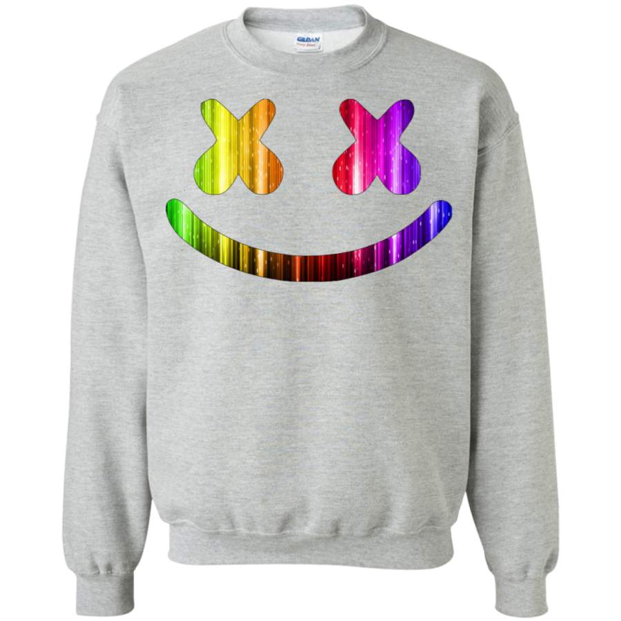 AGR Marshmello Logo Raibnow Crewneck Pullover Sweatshirt