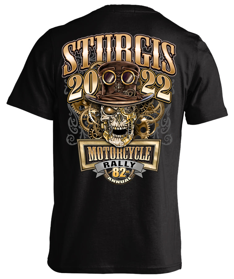 2022 Sturgis Motorcycle Rally Steampunk Skull – 82Nd Anniversary T-Shirt