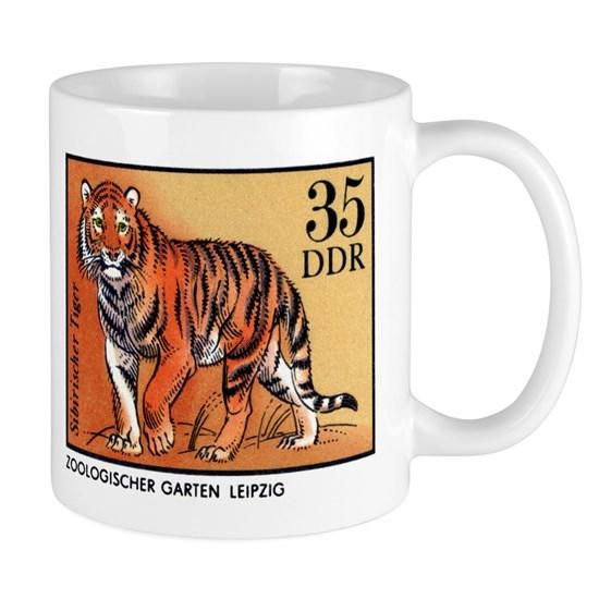 1975 Germany Zoo Siberian Tiger Postage Stamp Mug