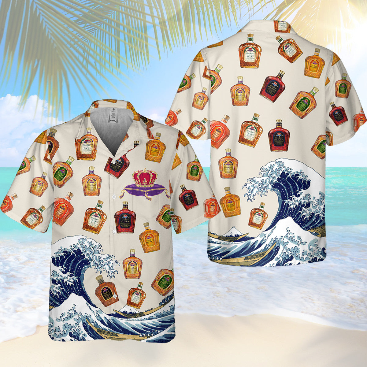 Crown Royal Collections Beach Waves Hawaii Shirt Ha13068