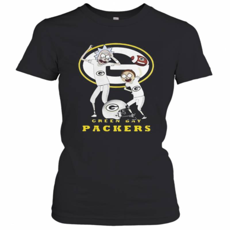 Rick And Morty Green Bay Packers Football Players Women's T-Shirt