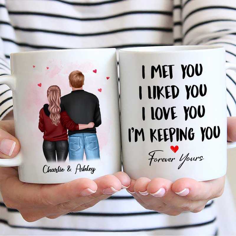 Couple Back View Valentine‘S Day Gift For Him For Her Personalized Mug