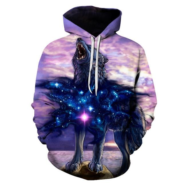 Wolf Star Heart Wolf Hoodie