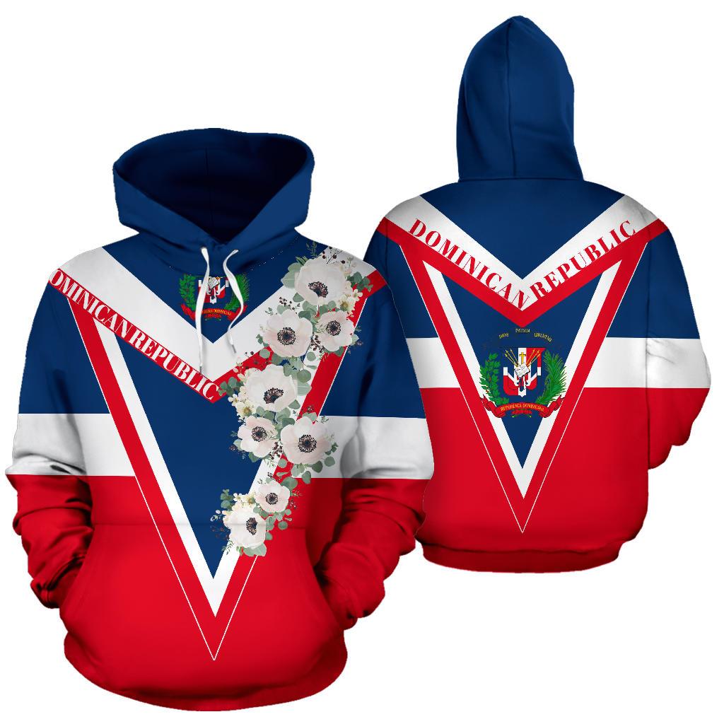 ViticFashion™- Dominican Republic Hoodie With Flower