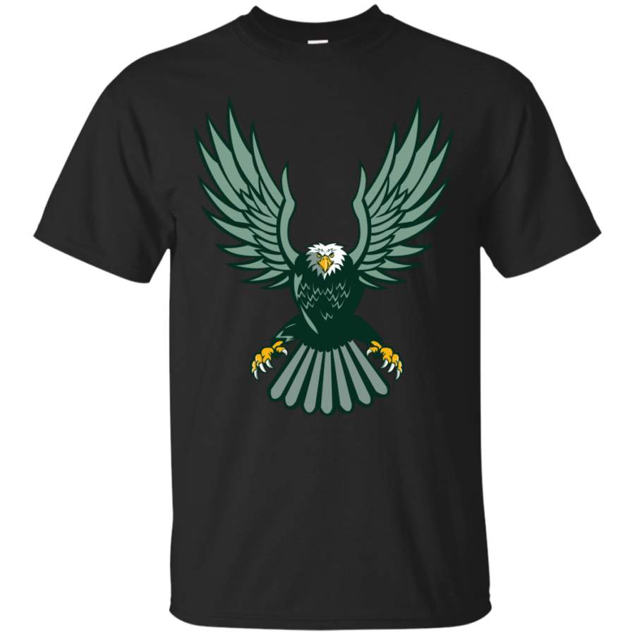 BALD EAGLE SWOOPING WING SPREAD ISOLATED RETRO – Bald Eagle Swooping Wing Spread Isolated Retro T Shirt & Hoodie