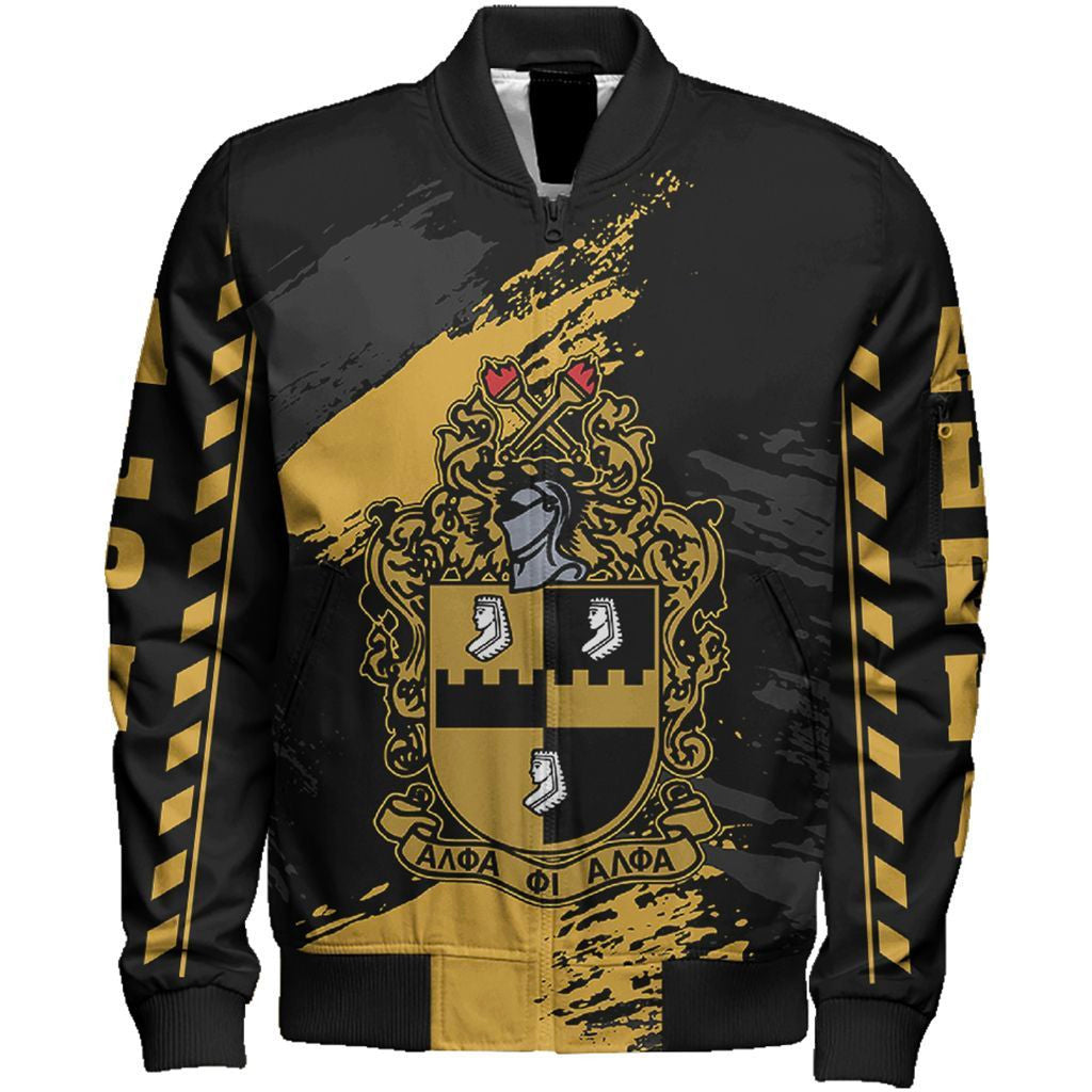 Wonder Print Jacket – Alpha Phi Alpha Nineteen Sleeve Zip Bomber Jacket