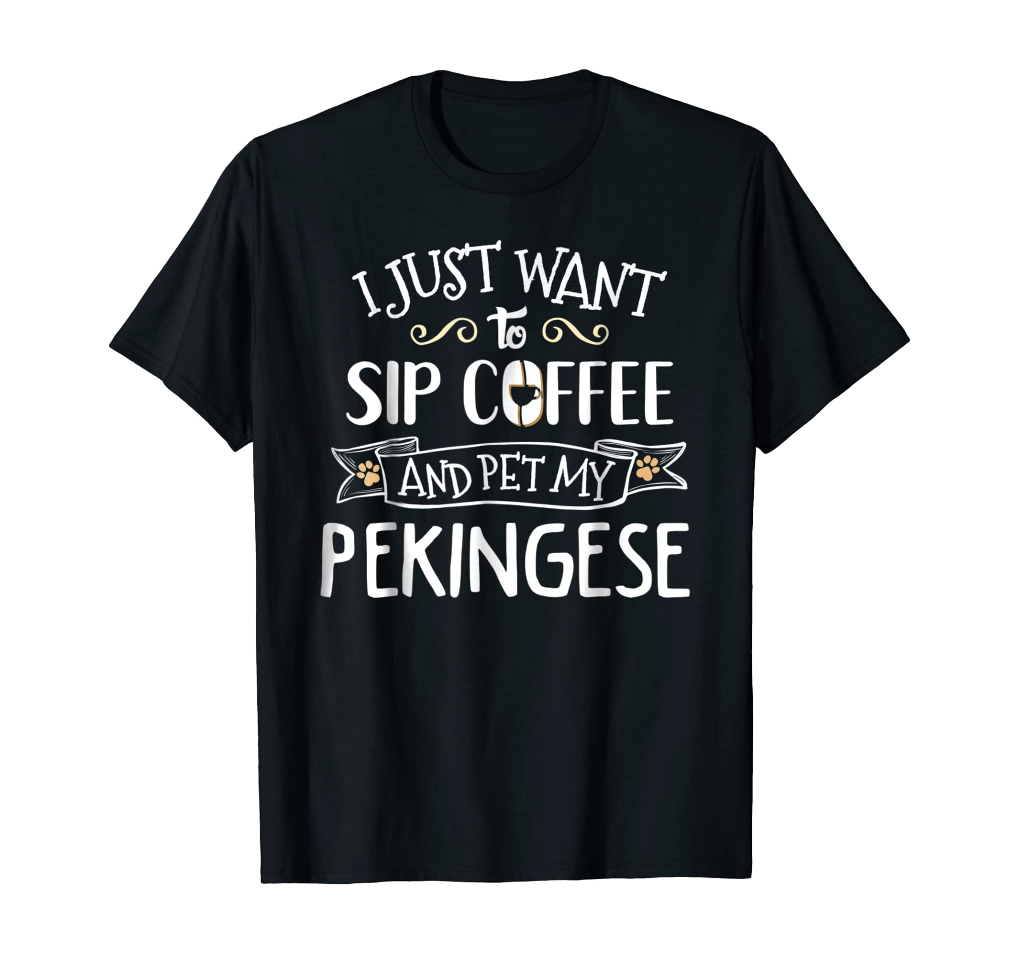 Funny Pekingese Dog and Coffee Shirt – Sip and Pet