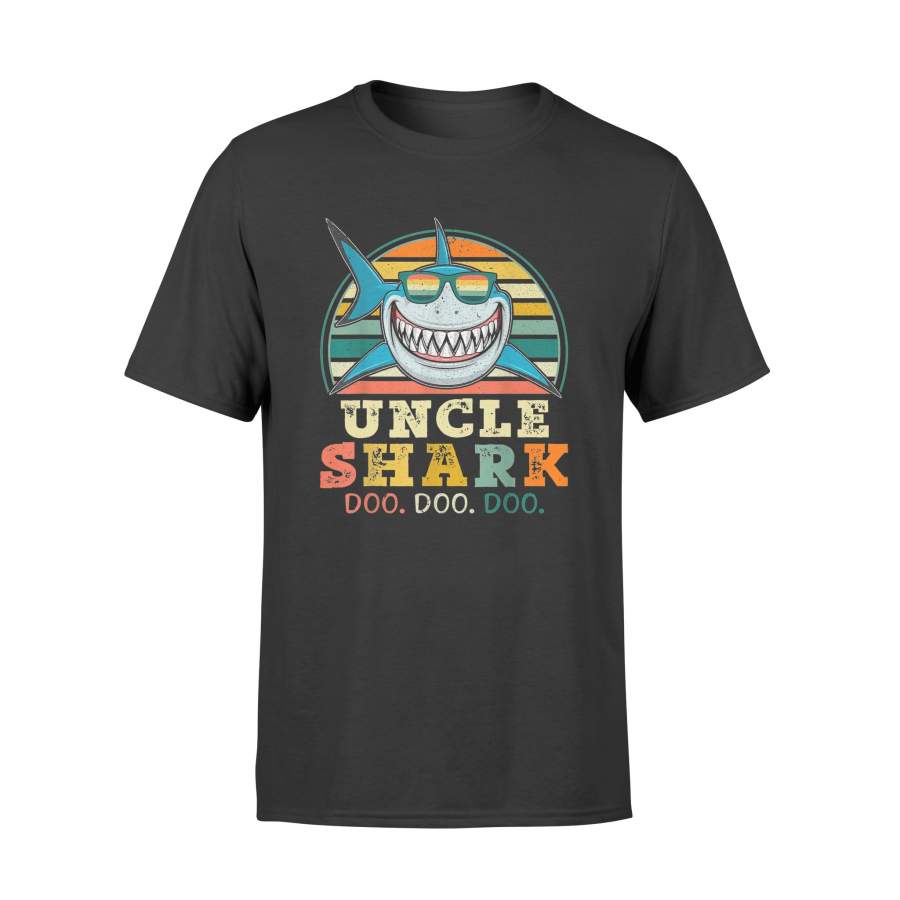 Birthday Gifts Vintage Uncle Shark T-Shirt – Standard T-shirt