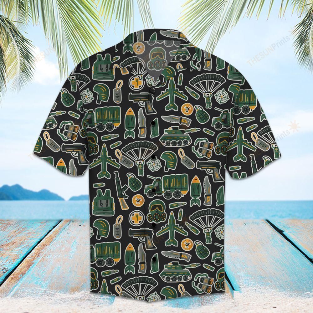 Amazing Military Hawaiian Shirt Ha64744