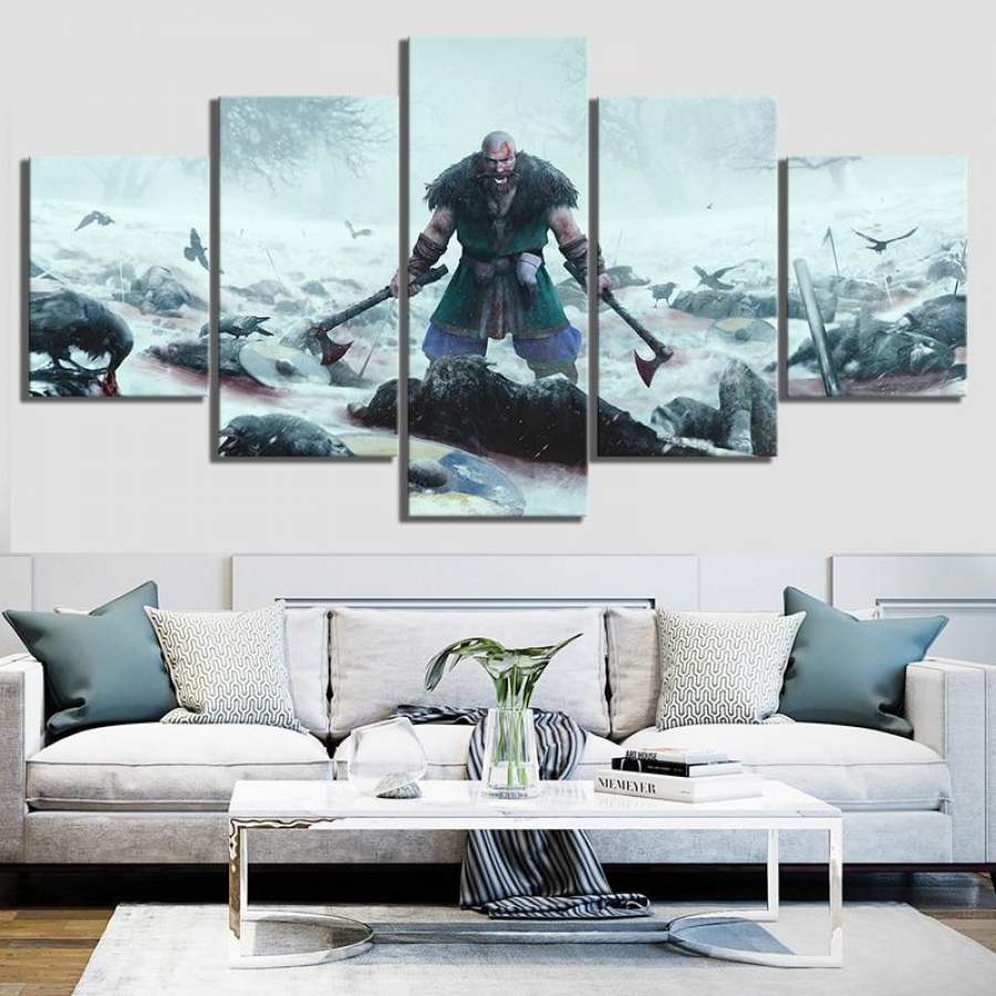 Wall Art Poster HD Printed Canvas Painting 5 Panel VIKINGS Movie Modular Pictures Modern Home Decoration Living Room Framework