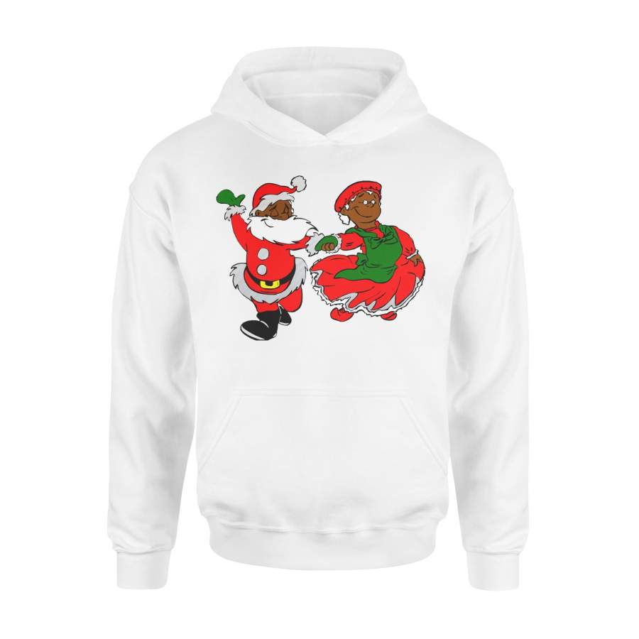 African Black Santa Hoodie Mrs Claus Christmas Hoodie