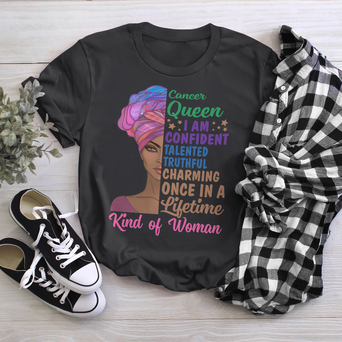 Cancer Zodiac Queen Shirt For Black Queen Shirt For Black Girl Zodiac Birthday Shirt For Black Woman Shirt For Cancer Zodiac