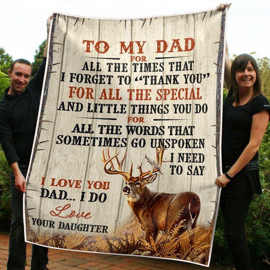 All The Times That I Forgot Thank You – Best Idea Gift For Dad, Gift For Home Decor, Gift For Family  – Fleece Blanket