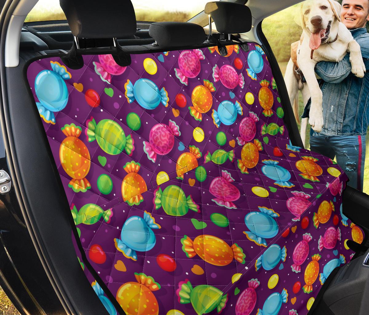 Candy Pattern Print Design Ca05 Rear Dog  Seat Cover