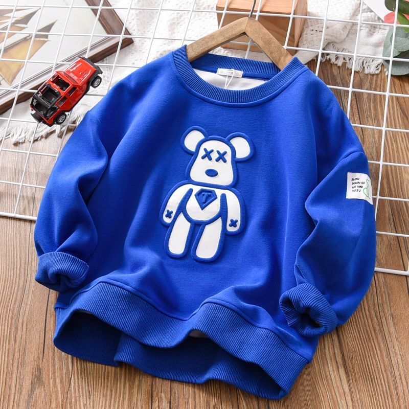 2022 Spring And Autumn New Boys Hoody Cartoon Western Style Children’s Long Sleeve Bottoming Shirt Girls Casual Sport Tops alx