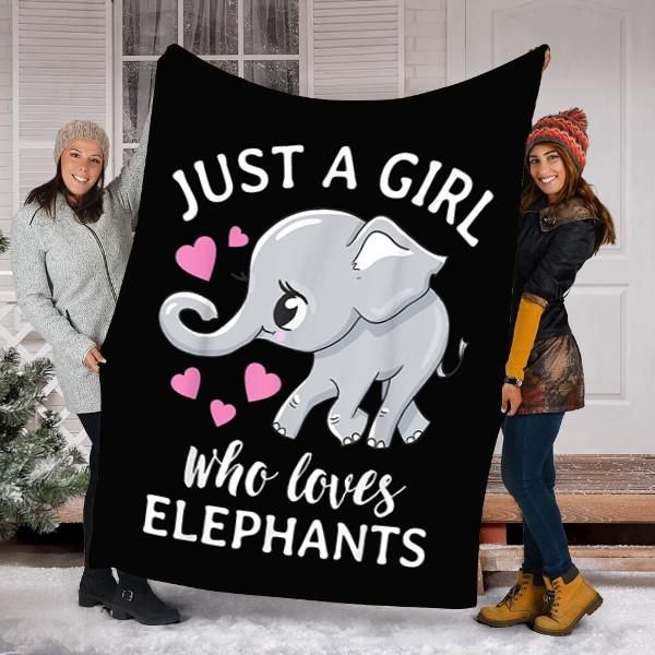 Just A Girl Who Loves Elephants Gs-Cl-Dt1003 Fleece Blanket