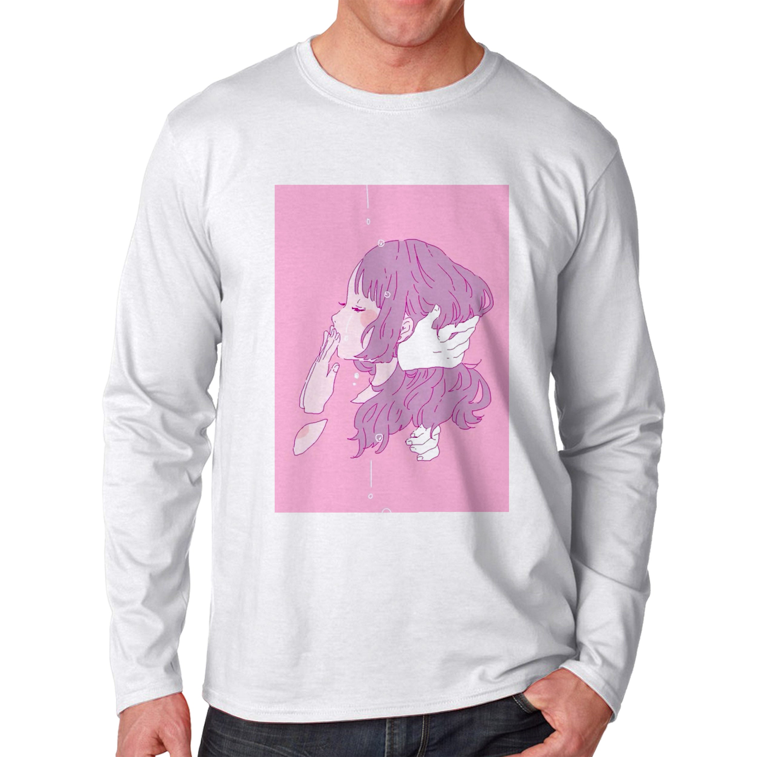 Artsy Anime Aesthetic Unisex Long Sleeve T-Shirt Tee