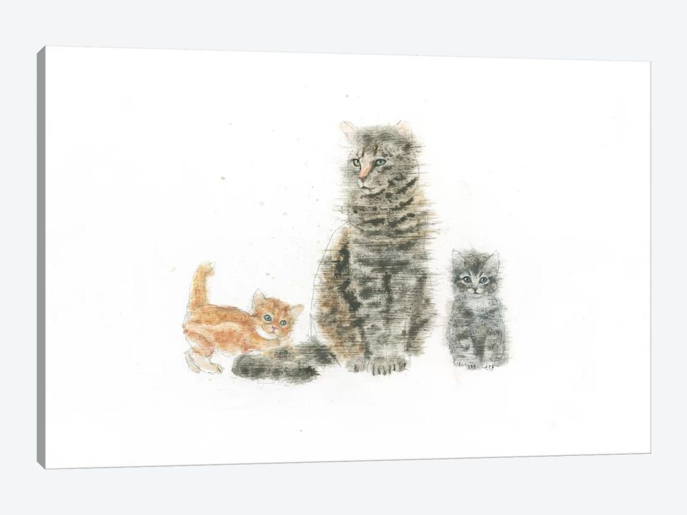 Cat And Kittens Canvas Poster 8″x12″ 12×18″ 18″x26″ 24″x36″ 30″x45″