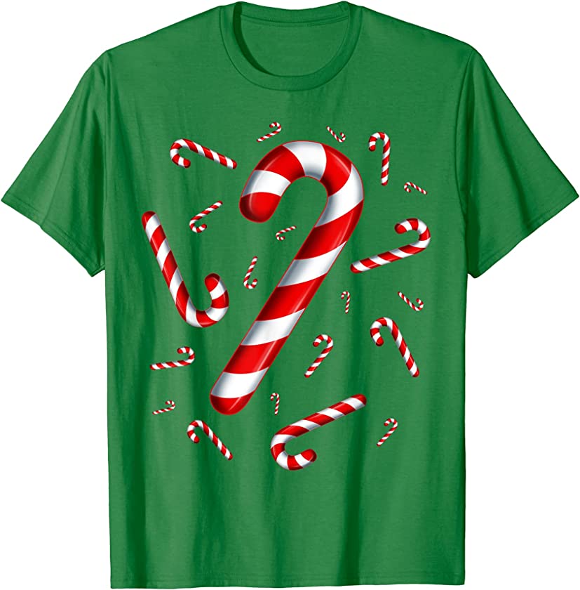 Candy Cane Merry and Bright Red and White Candy Costume T-Shirt