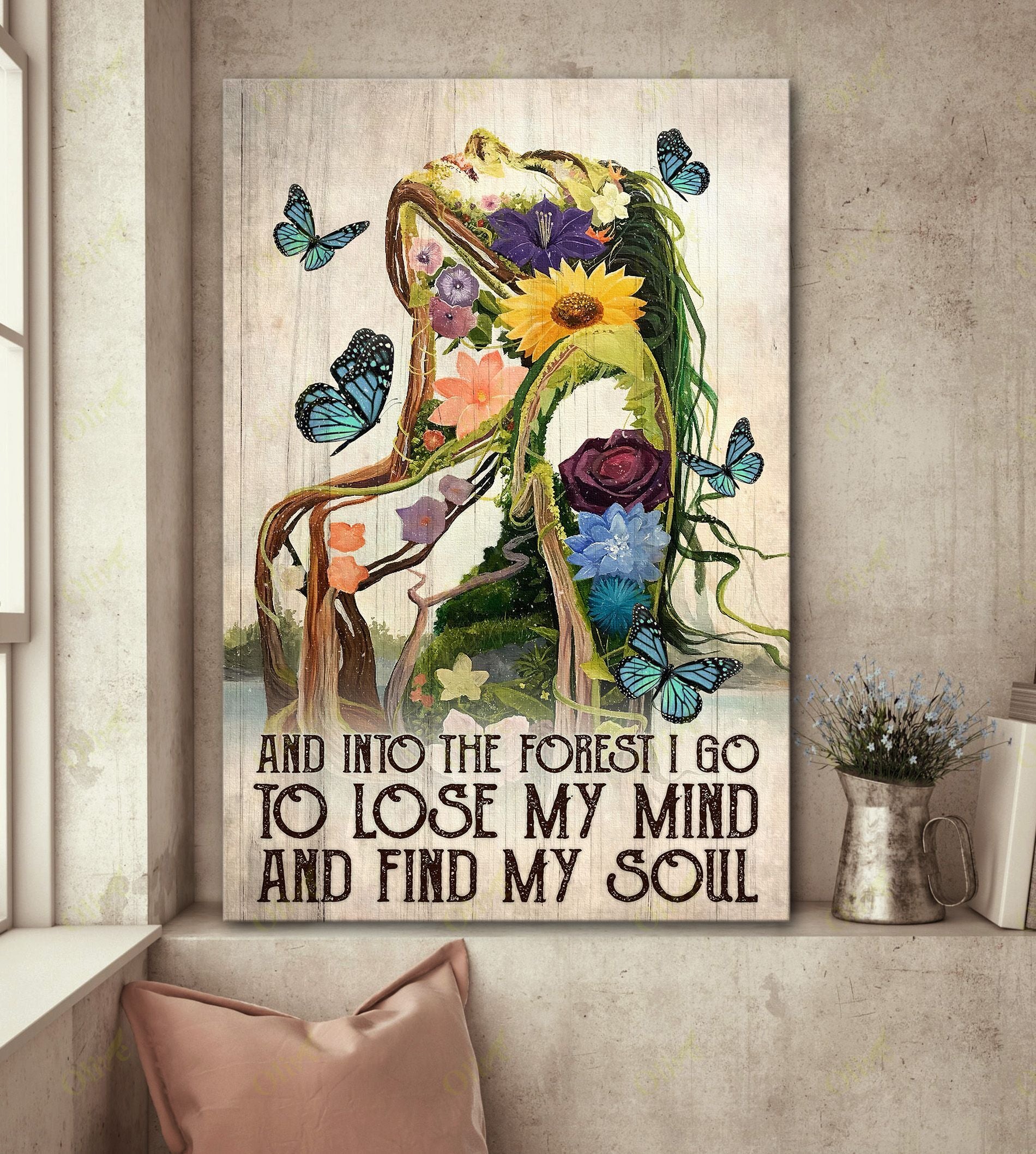 Butterfly – And Into The Forest I Go Canvas Wall Art Home Decor