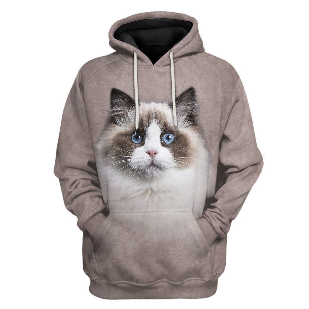 3D Ragdoll Cat Tshirt Hoodie Apparel