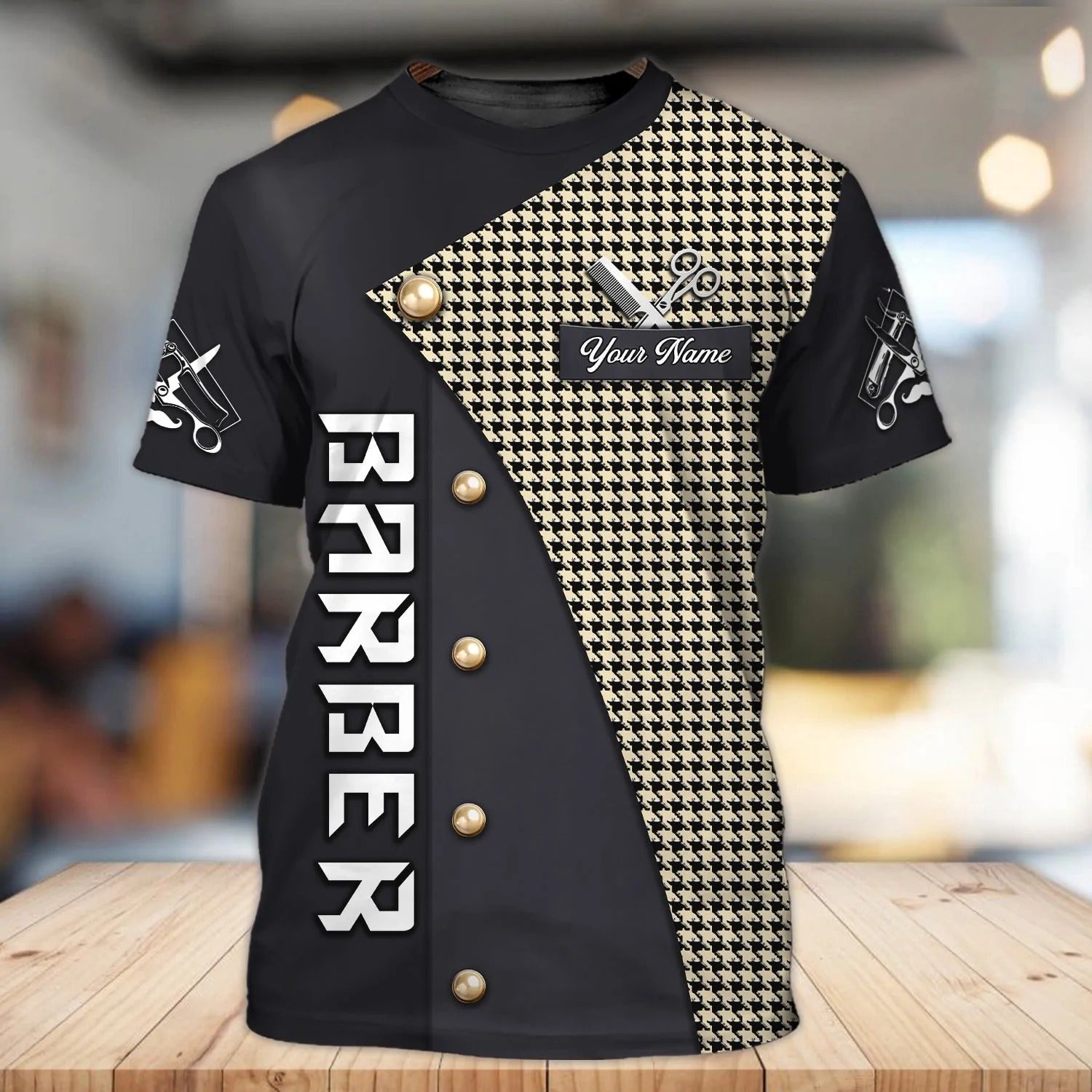 Custom Barber Tshirt Men Women, Unisex Premium Shirt Uniform For Barber Shop