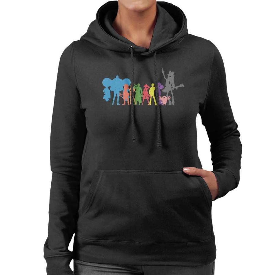 One Piece Character Line Up Silhouette Women’s Hooded Sweatshirt