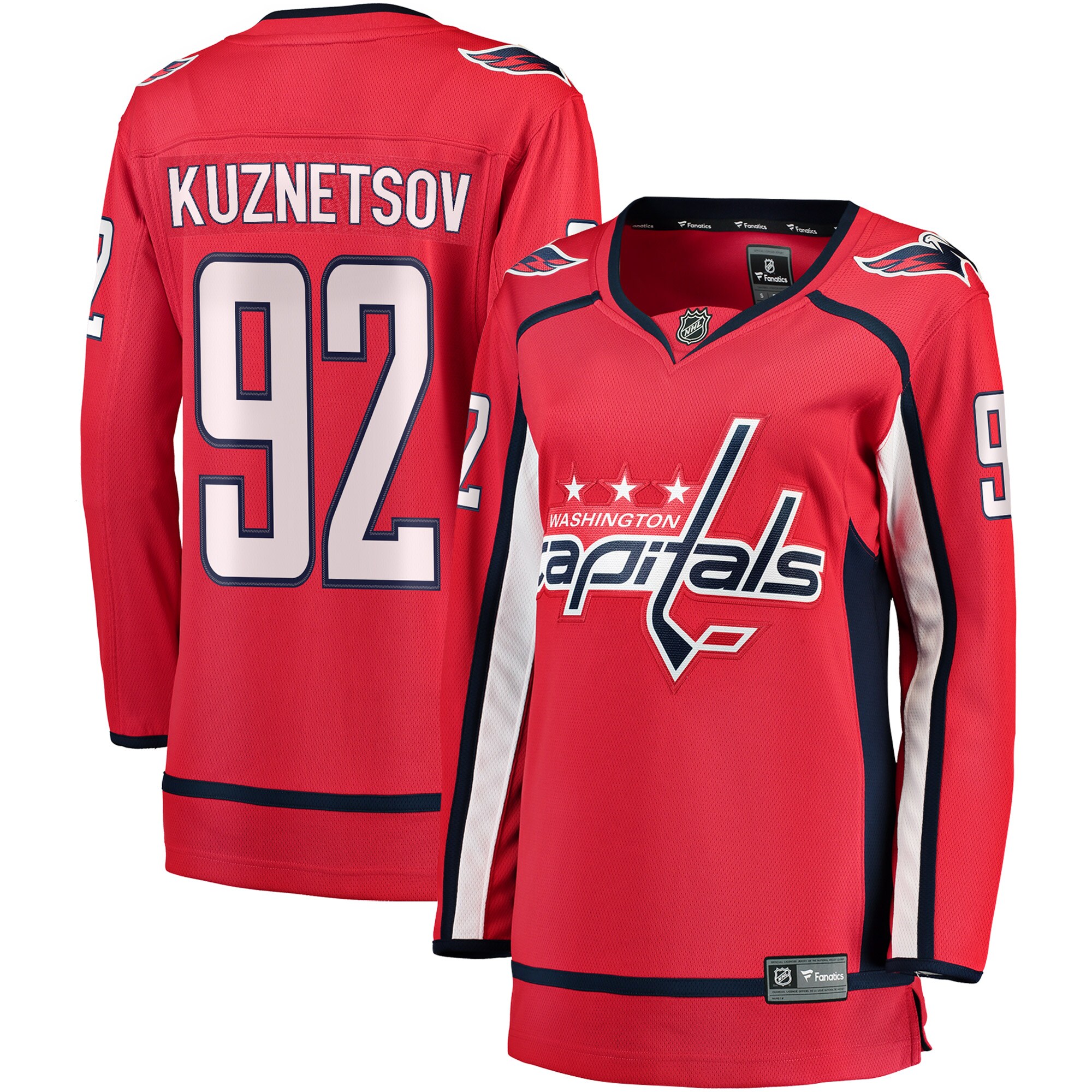 Women's Washington Capitals Evgeny Kuznetsov Red Breakaway Player Jersey