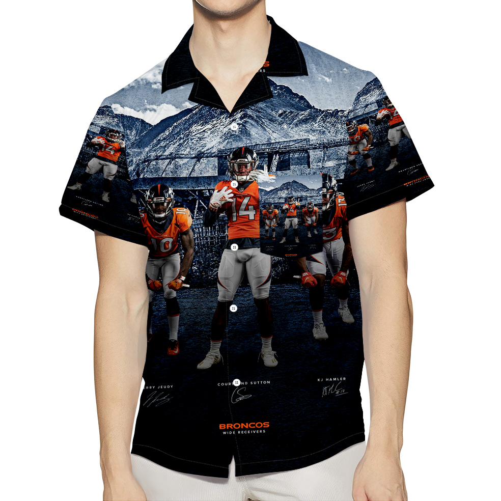 Denver Broncos All Players1 3D All Over Print Summer Beach Hawaiian Shirt With Pocket