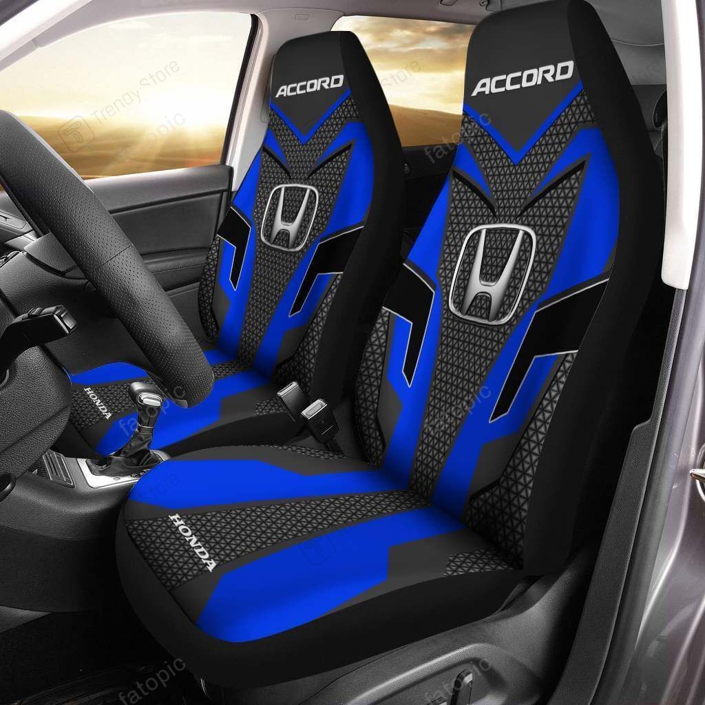 Honda Accord Car Seat Cover (Set Of 2) Ver 2 (Blue) Jamestees Store