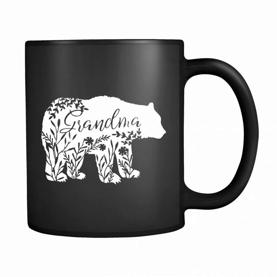 Floral Grandma Bear 11oz Mug