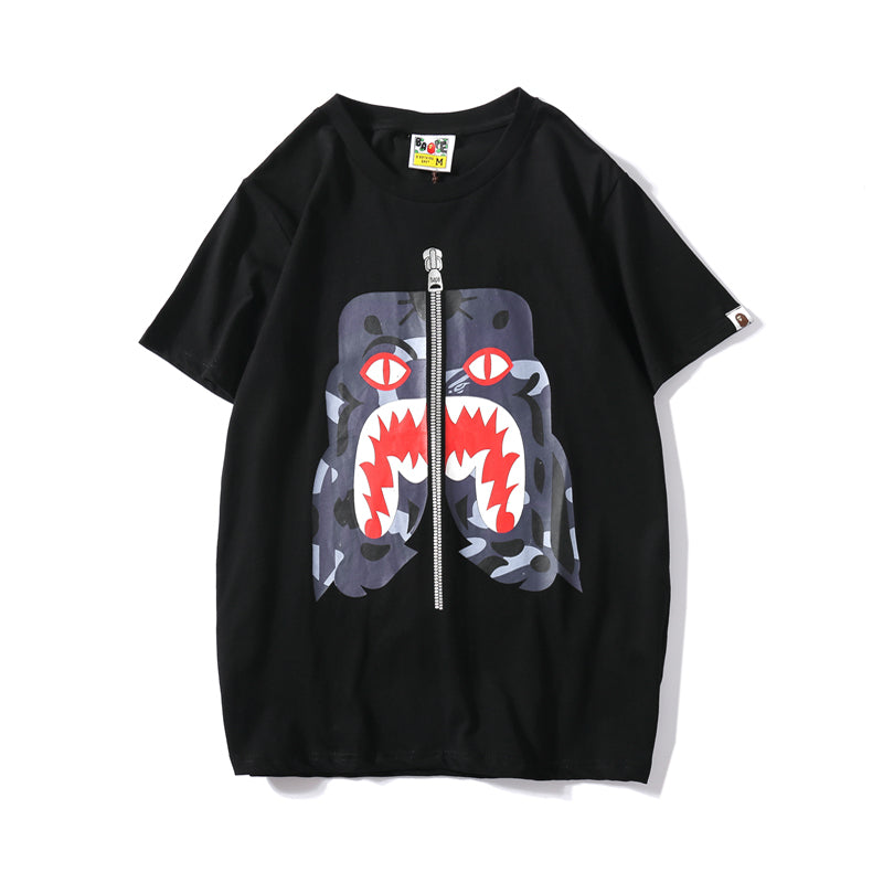 Bape Tiger Tee Shirt Black White