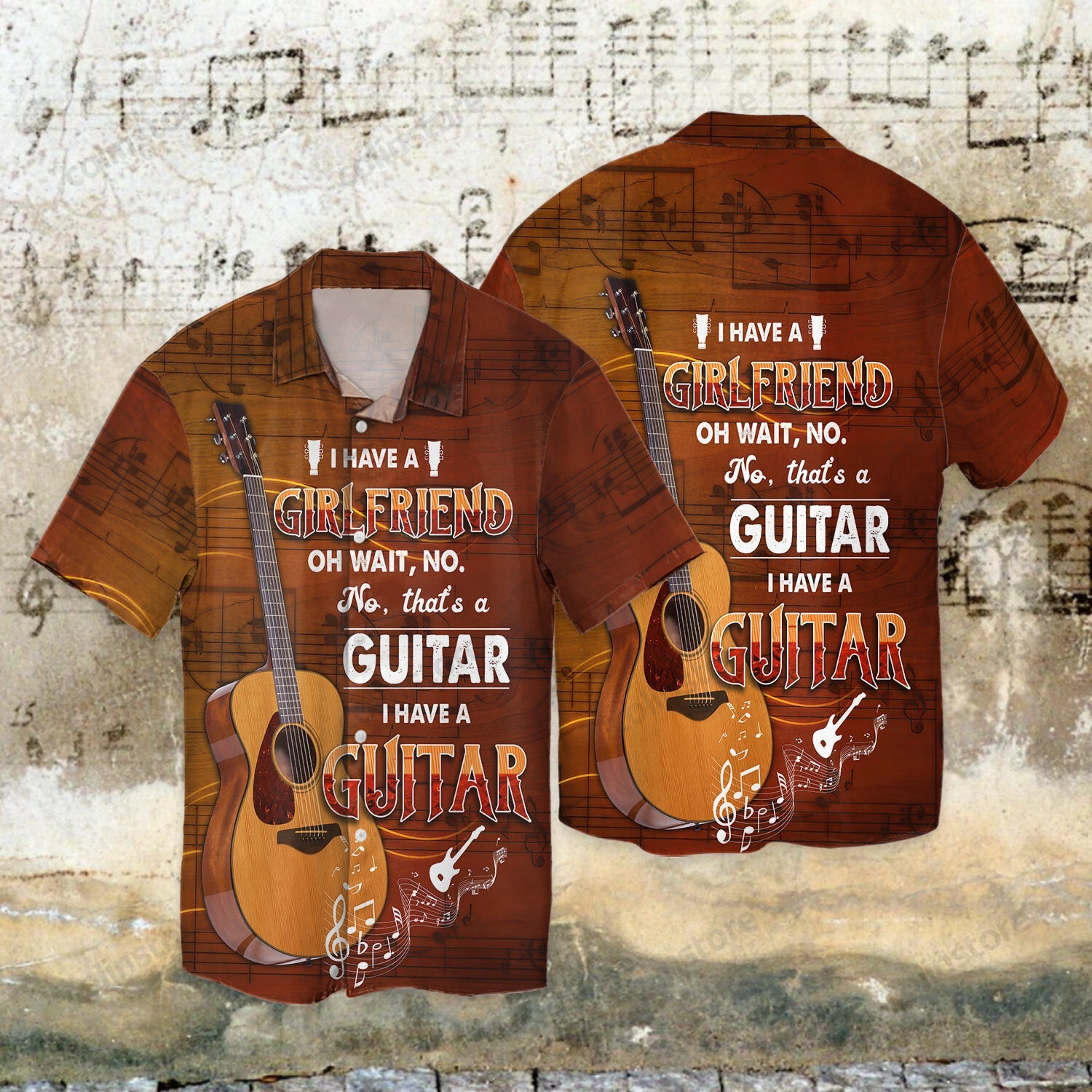 Guitar Hawaii Shirt My Friend Is A Gift For Guitarist Ha49846