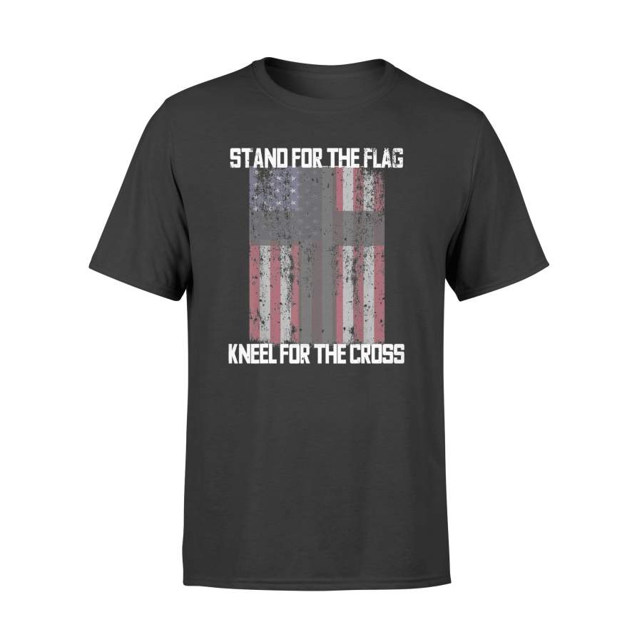 4th of July Stand For The Flag Kneel For The Cross T Shirt – Standard T-shirt