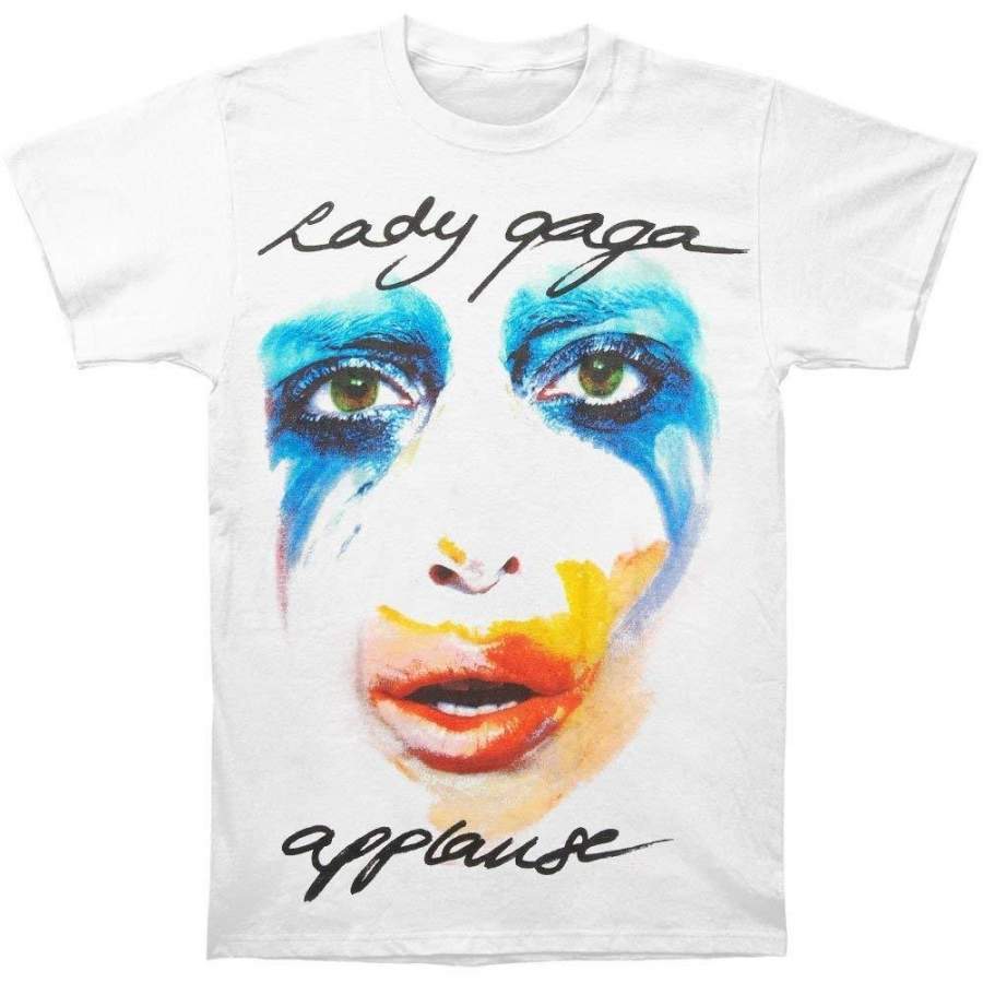 Lady Gaga Jumbo Paint Face Ment Cool Fashion Short Sleeves T-Shirt